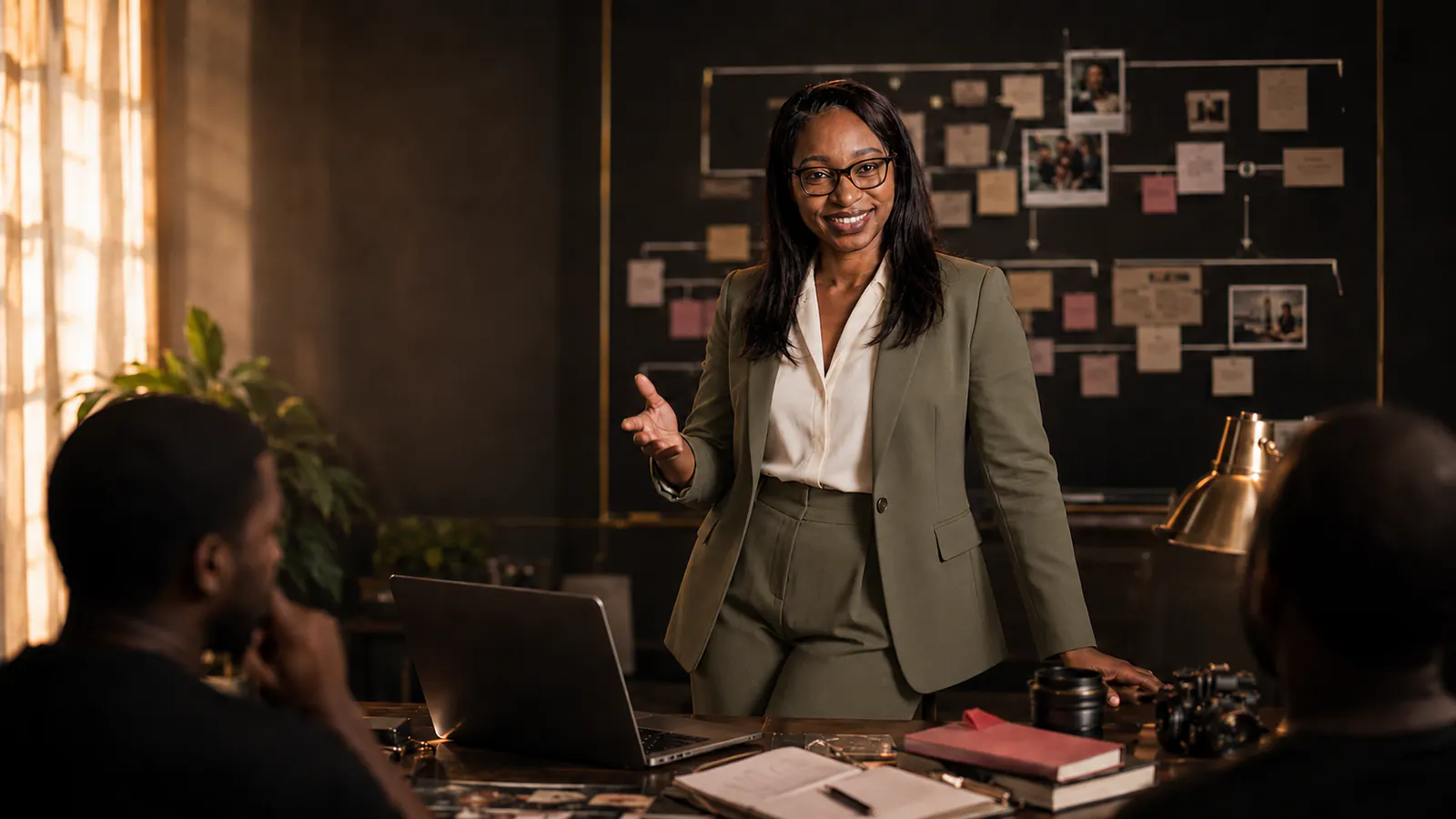 Bongiwe Selane in a cinematic planning and delivery setting.